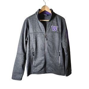 COLOSSEUM Gray Purple WASHINGTON HUSKIES Full Zip Jacket SZ S